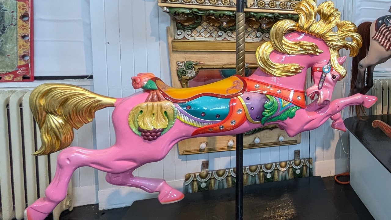 Pink Horse Could Seat Two
