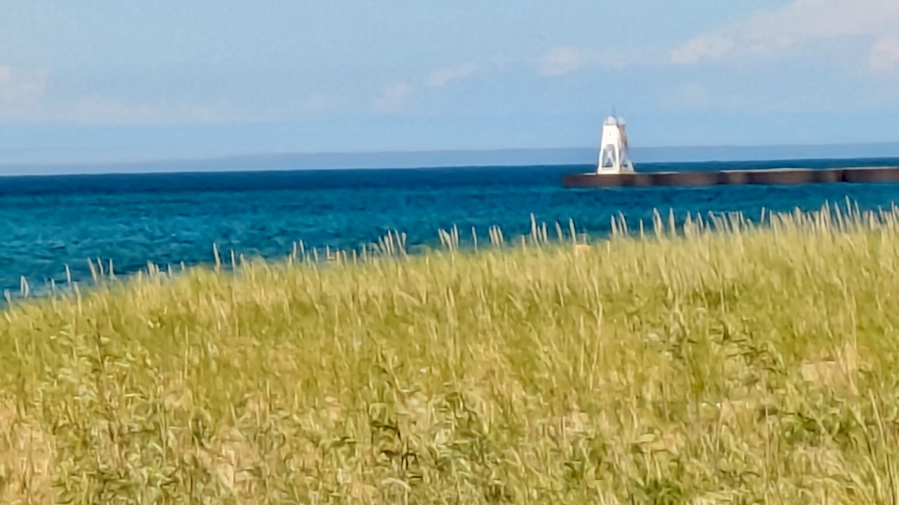 Light at End of Grand Marais Harbor Breakwater