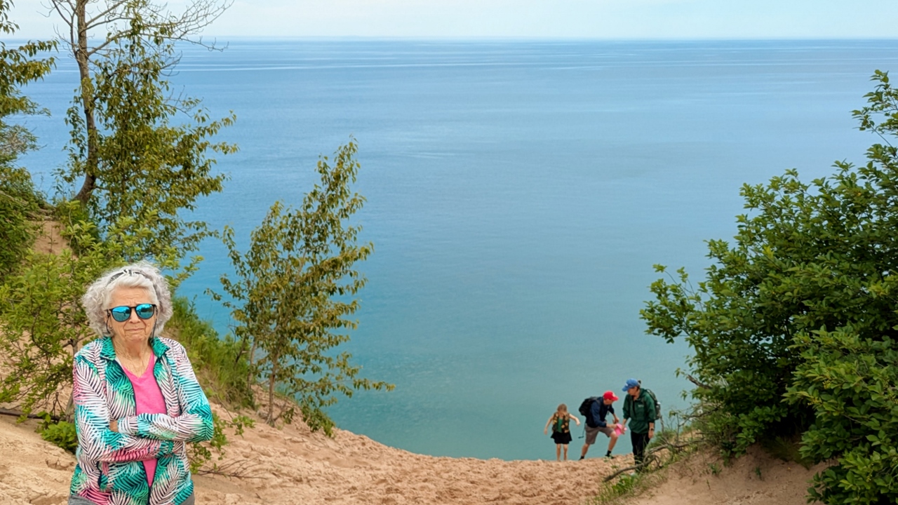 Log Slide is 175 Feet Above Lake