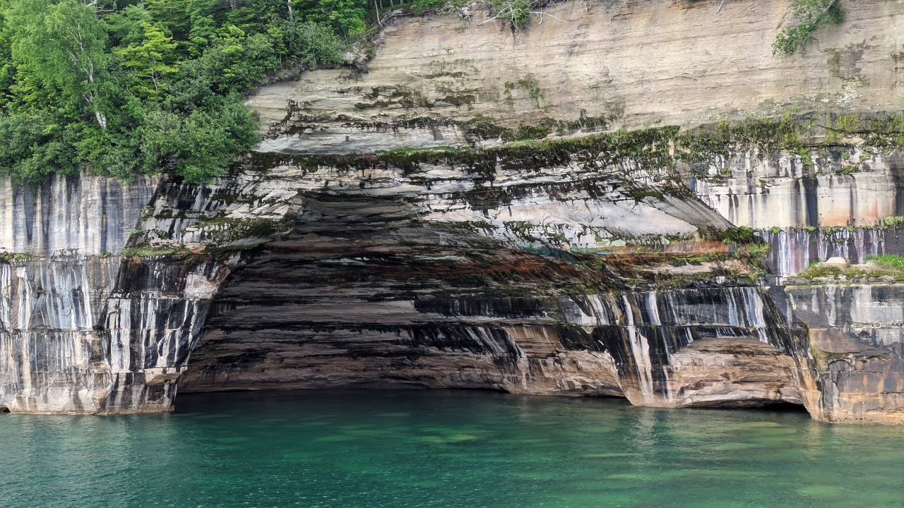 “Rainbow Cave” is Known for Colorful Copper Stains