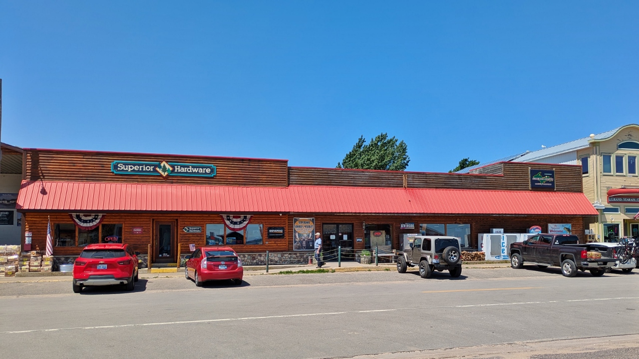 Single Building Makes Up Shopping District