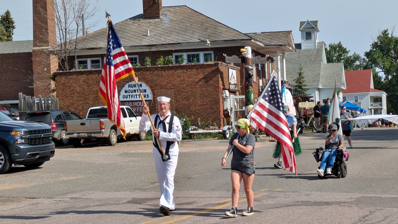 Parade Color Guard a Bit Thin