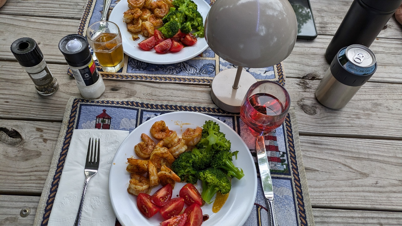 We Try to Eat Well when Camping