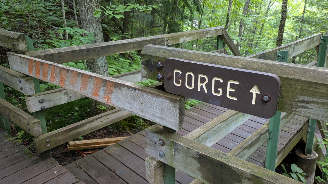 Stairway to Gorge Falls was Closed