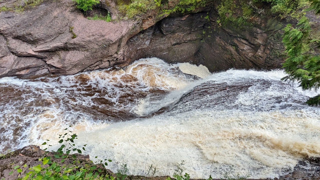 Rainbow Falls Continues Down a Very Steep Gorge