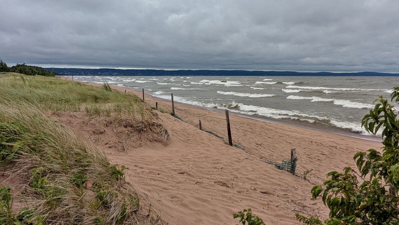 Beaches Along Park Point Not Too Inviting that Day