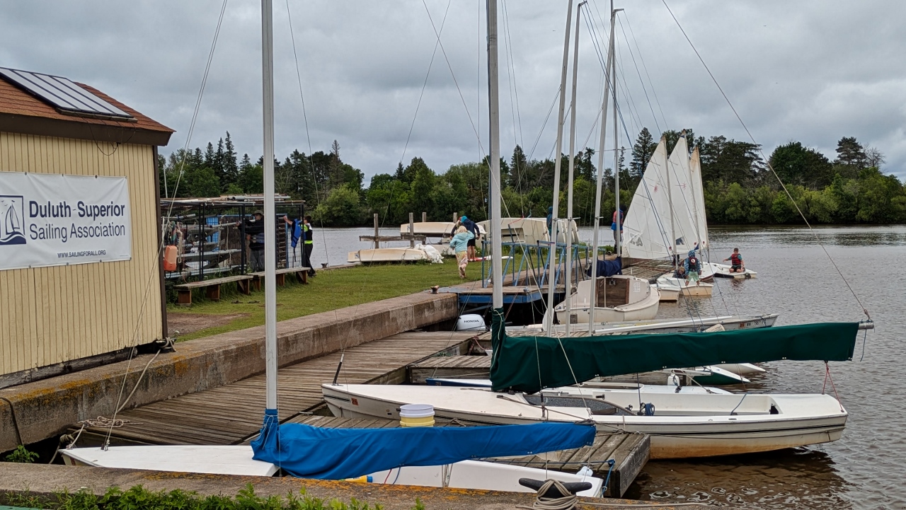 Lasers Finish Racing for Today