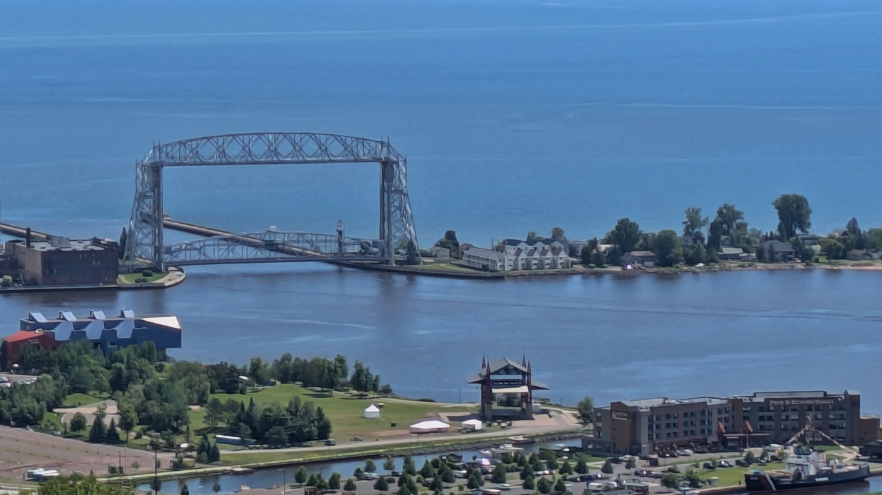 Aerial Lift Bridge from Above