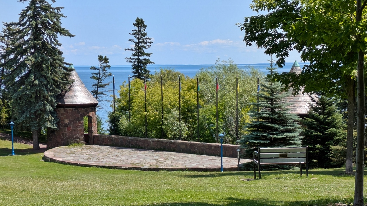 Small Park Space Along Lake Walk Trail