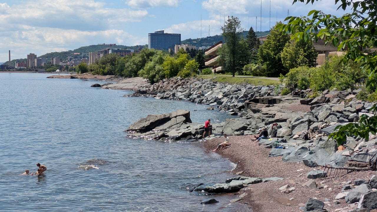 Lake Walk Passes Rocky Beaches