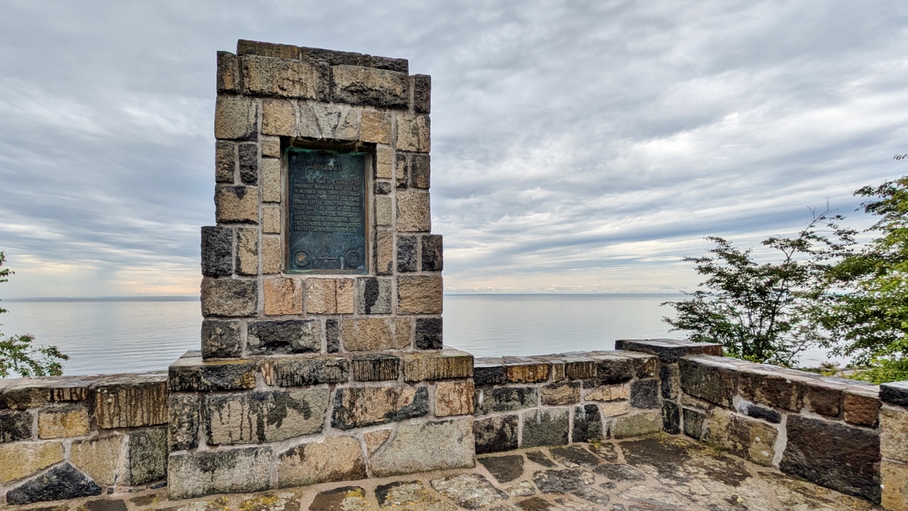 Monument Marks Undeveloped Town Site Named for James Buchanan