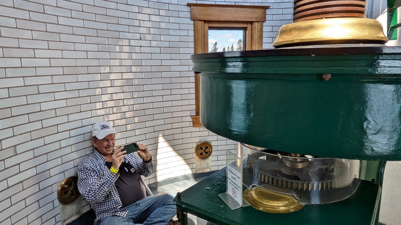 Bill Tries to Get Photo of Lighthouse Lens