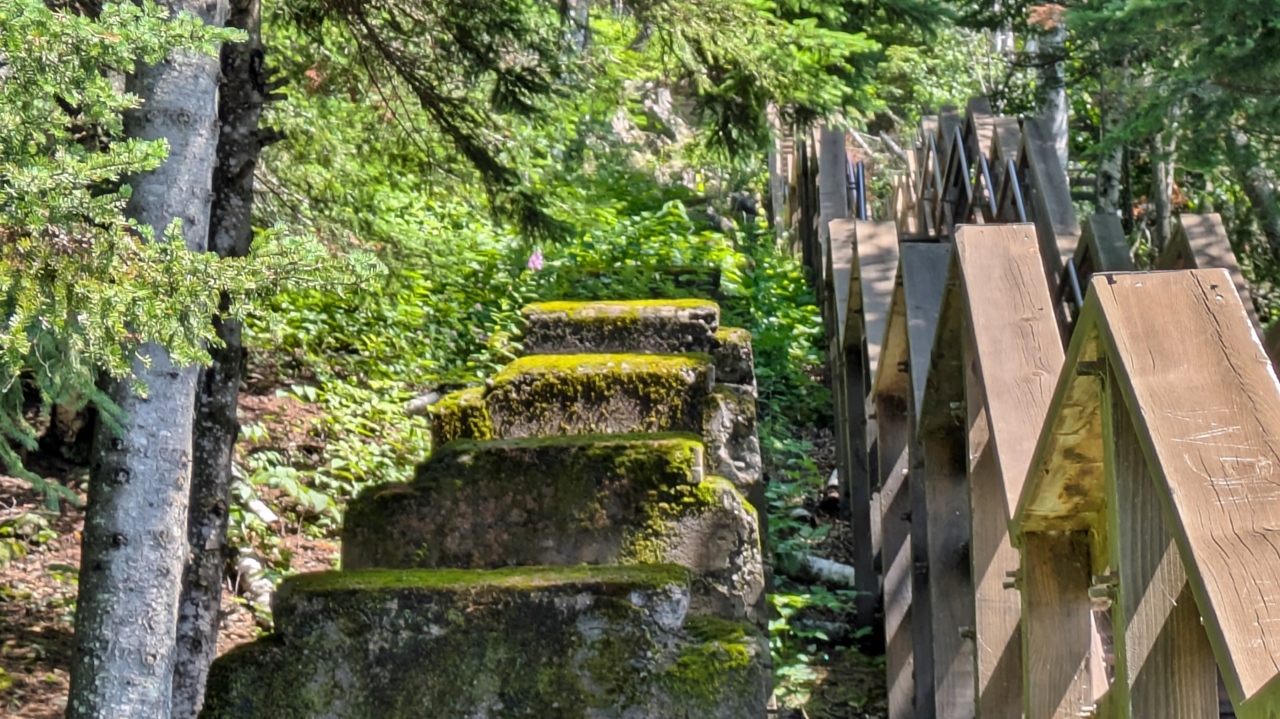 Ruins of Tram Supports Near Bottom