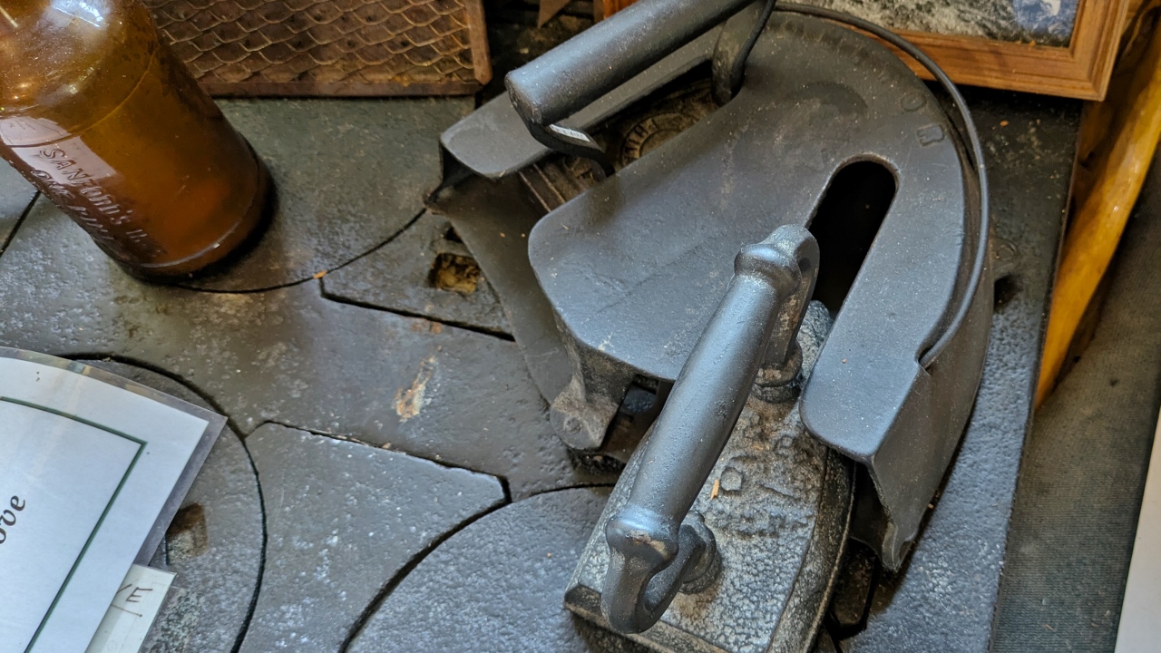 Holder for Heating Irons on Stove Top