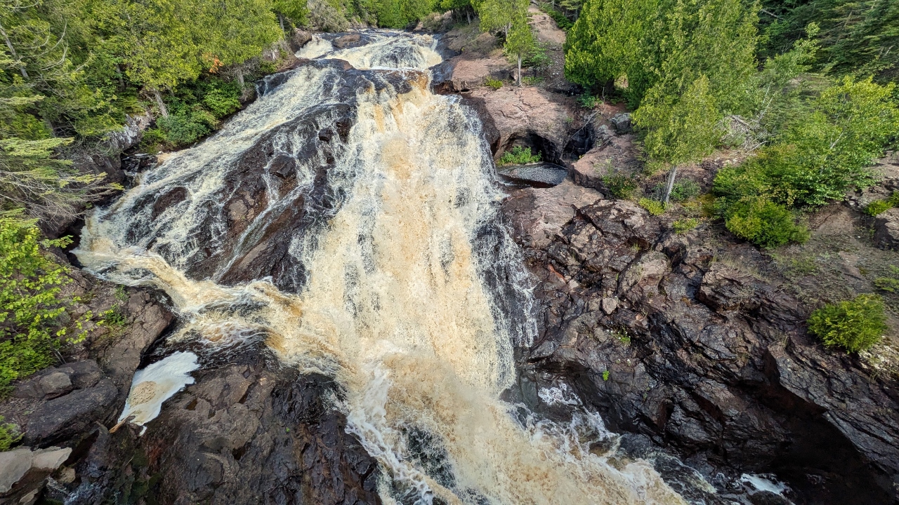 Cross River Falls Easy to See from Bridge