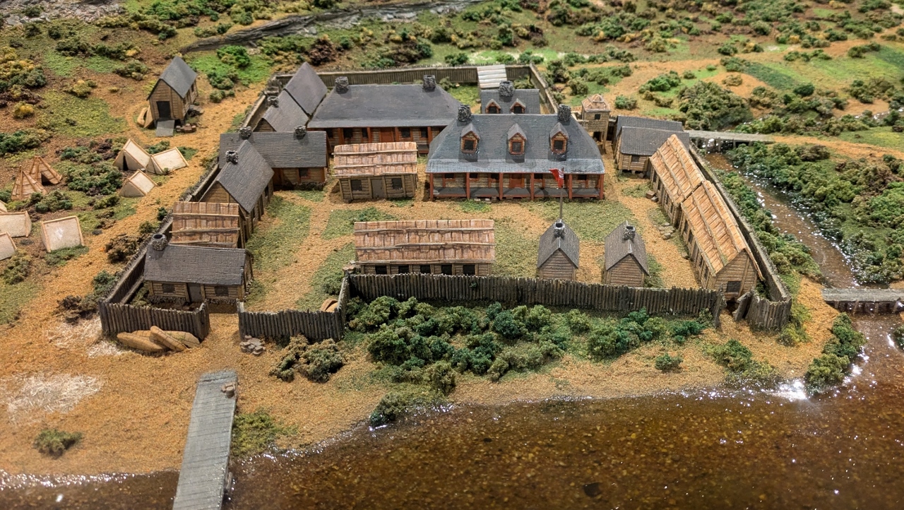 Model Shows Grand Portage Trading Depot of North West Company
