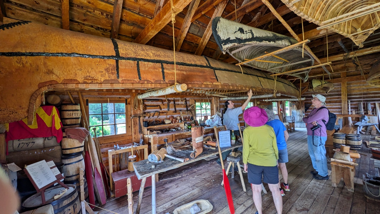 Docent Explains Differences Between Canoes