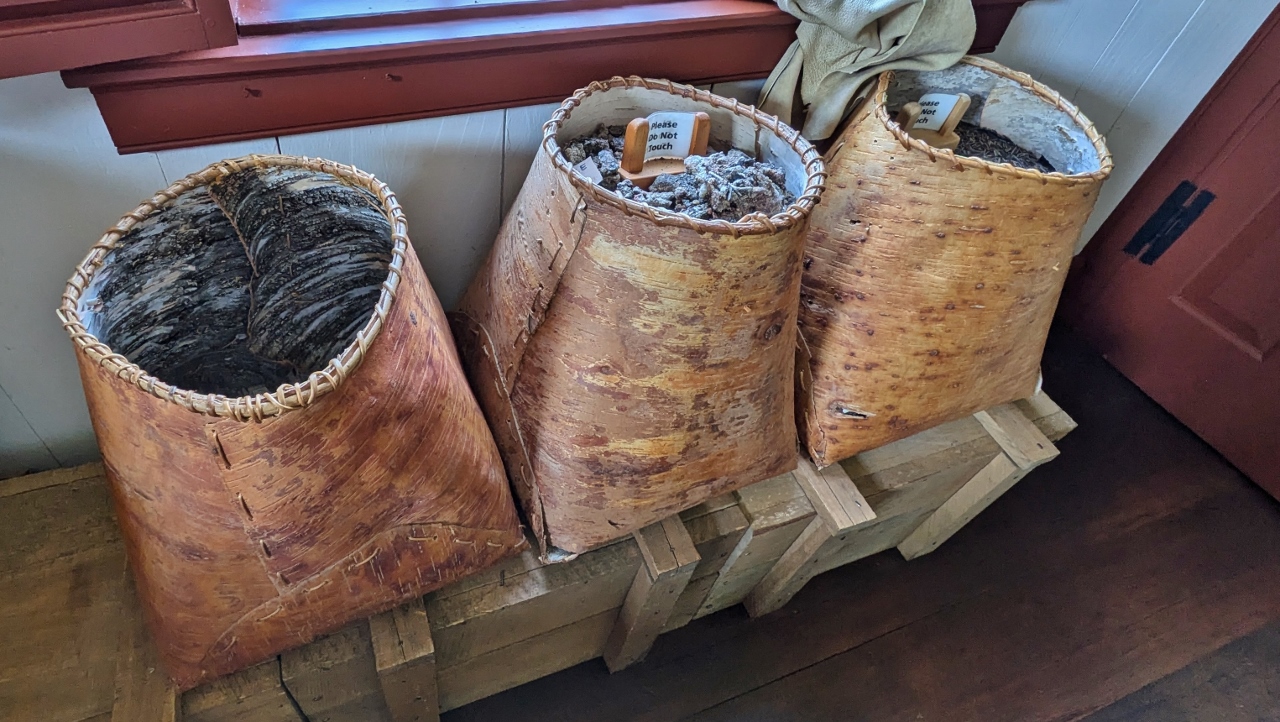 Birch Bark Baskets Used for Storage