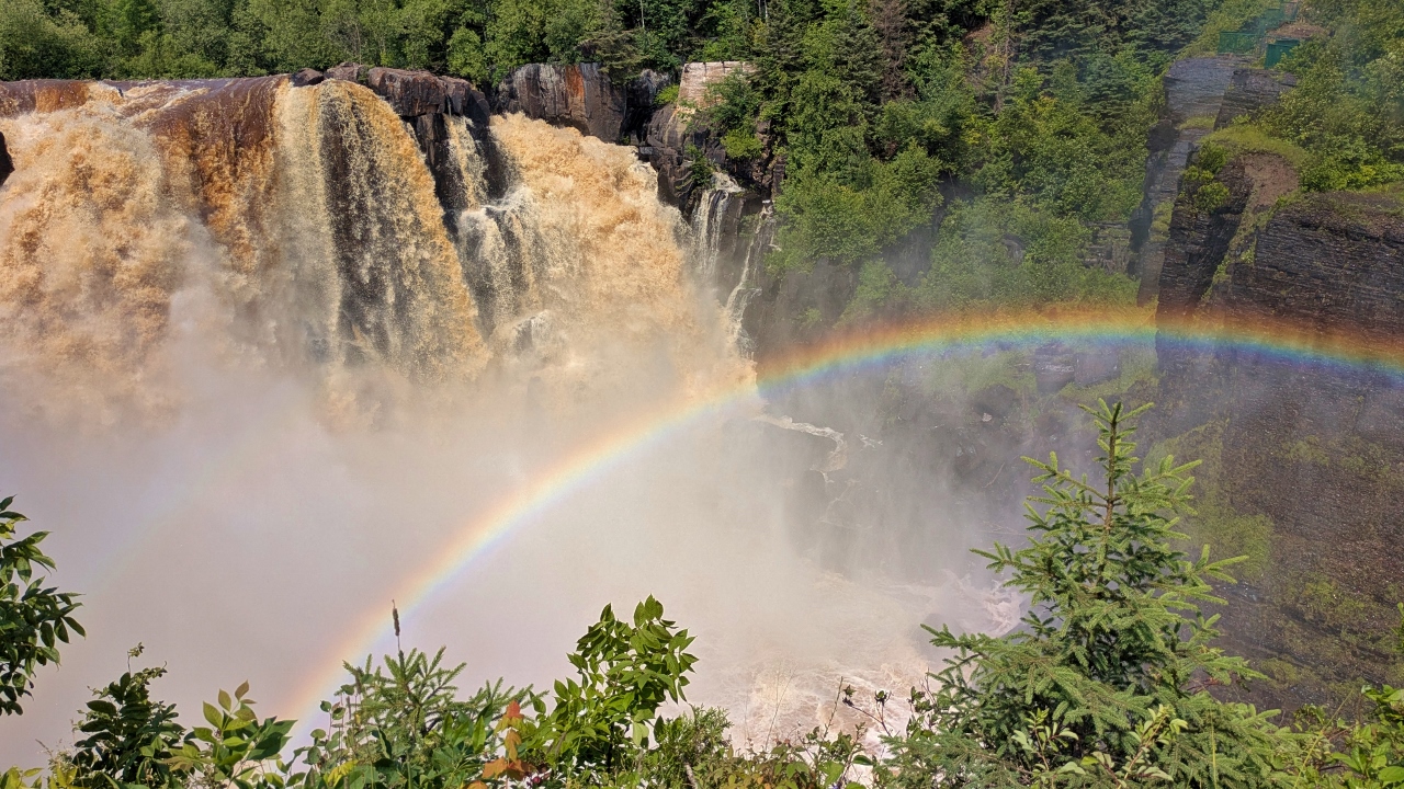Rainbow From Top of High Falls