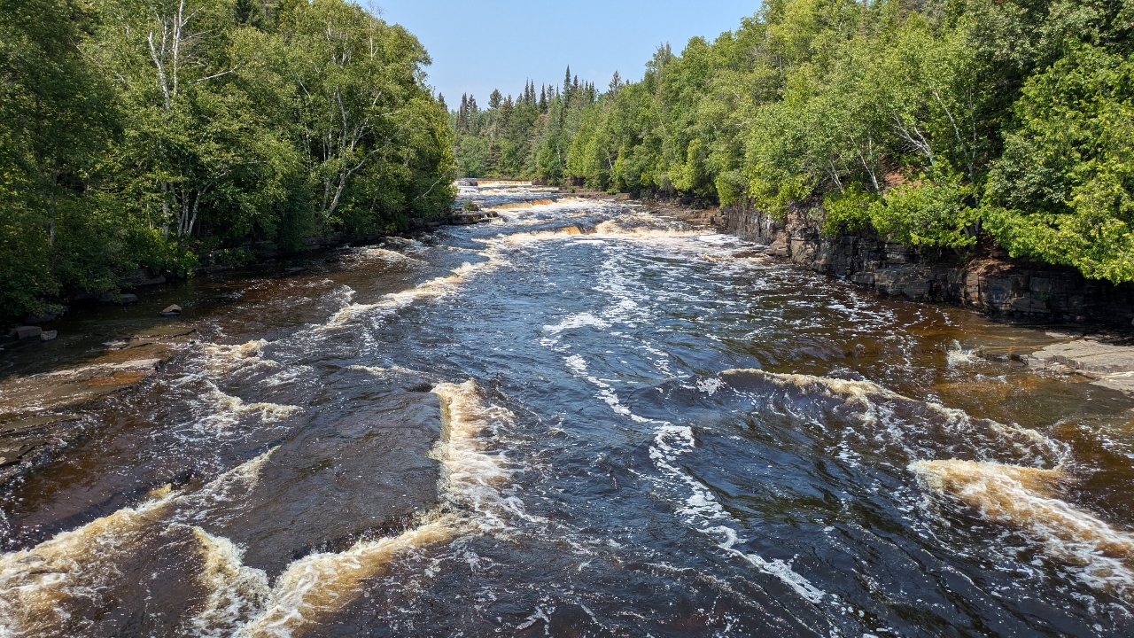 View Up River to Falls