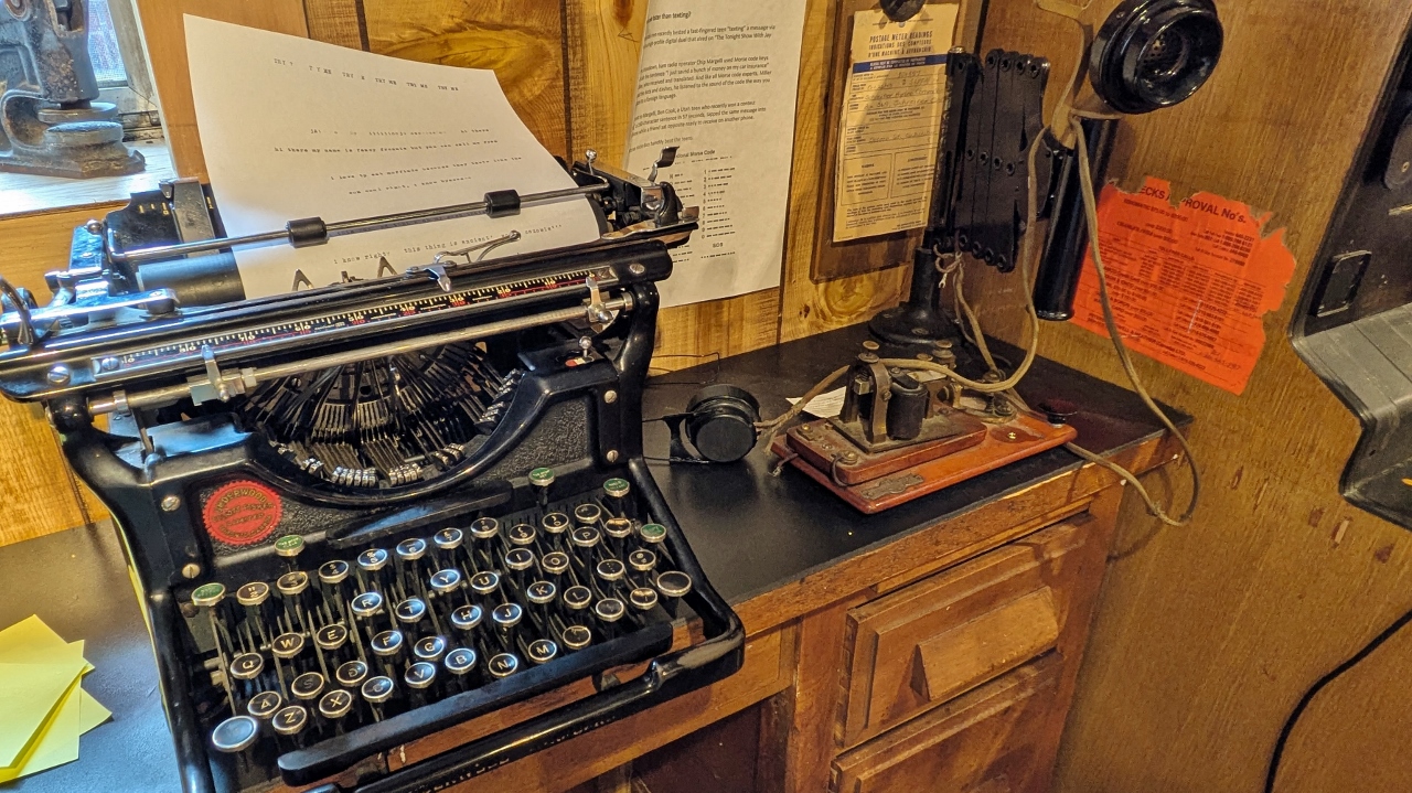 Underwood Typewriter Used to Transcribe Morse Code Telegraph Messages