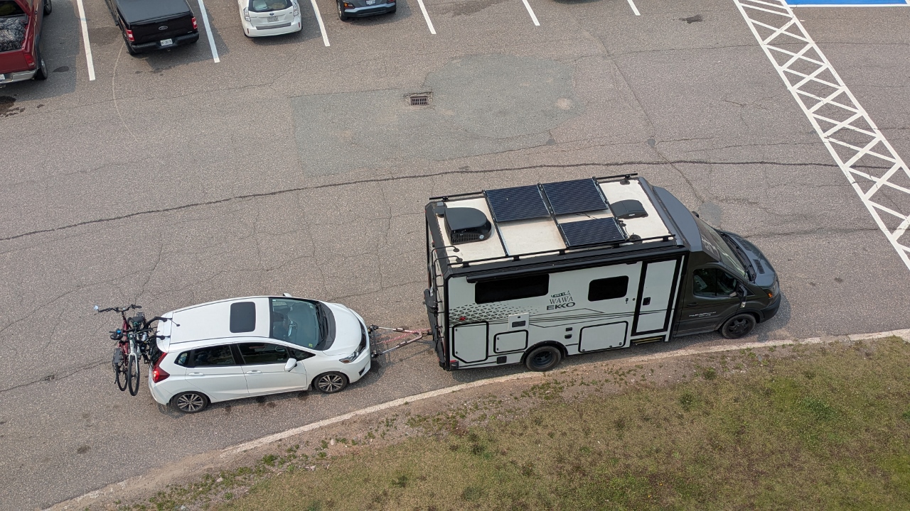 Looking Down on Our Camping Rig