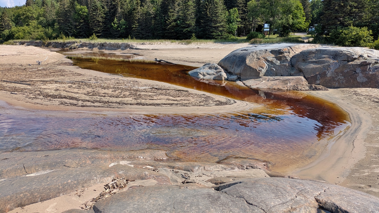 Nice Pattern of Water, Sand and Rock