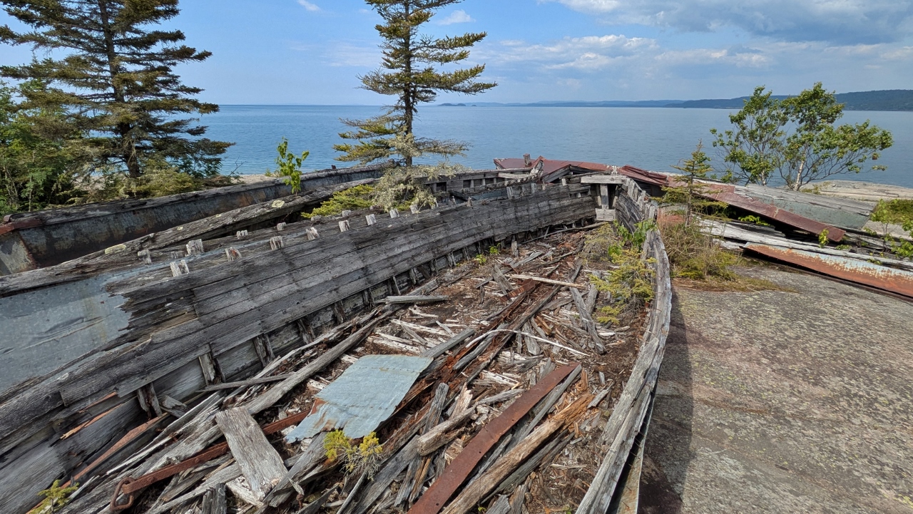 Decaying Boats Once Hauled Supplies to Logging Camps