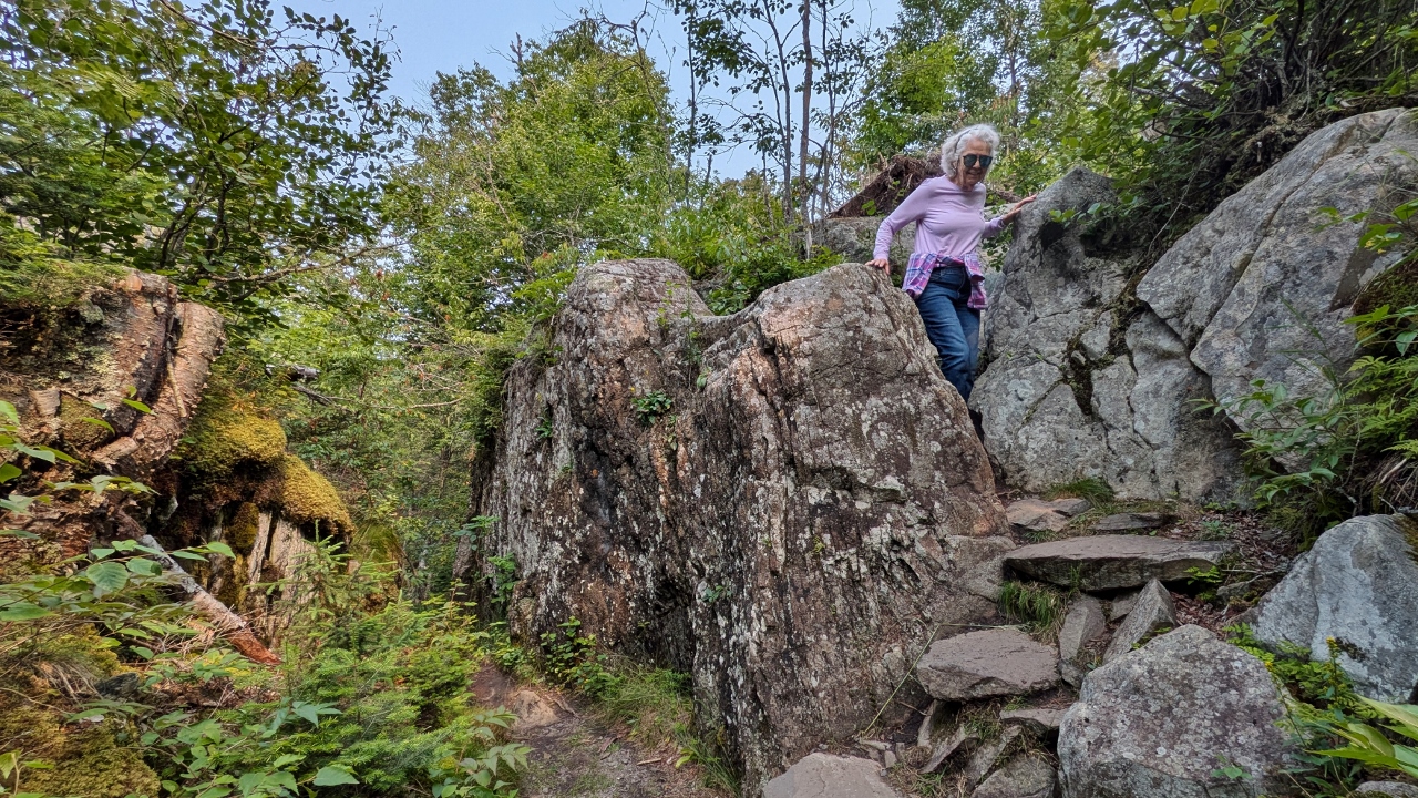 Trail Works Path through Large Rocks