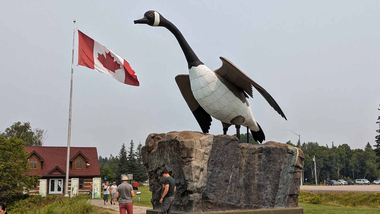 Pedestal Under Wawa Goose is Fiberglass