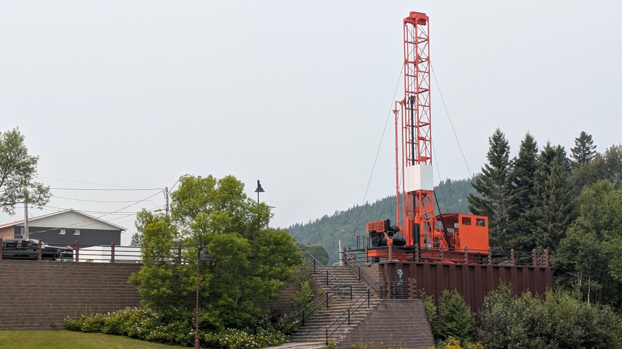 Large Drill Rig is Sited Above Beach