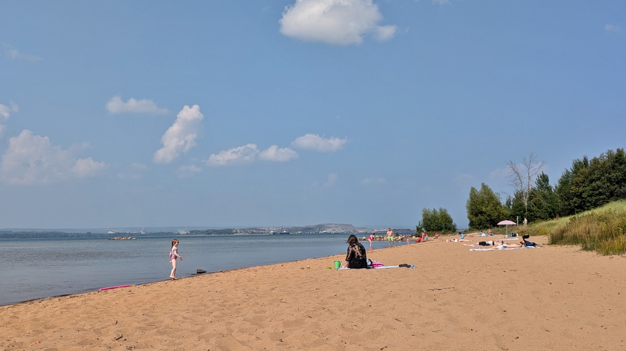 Not Many Sunbathers at Sherman Beach	