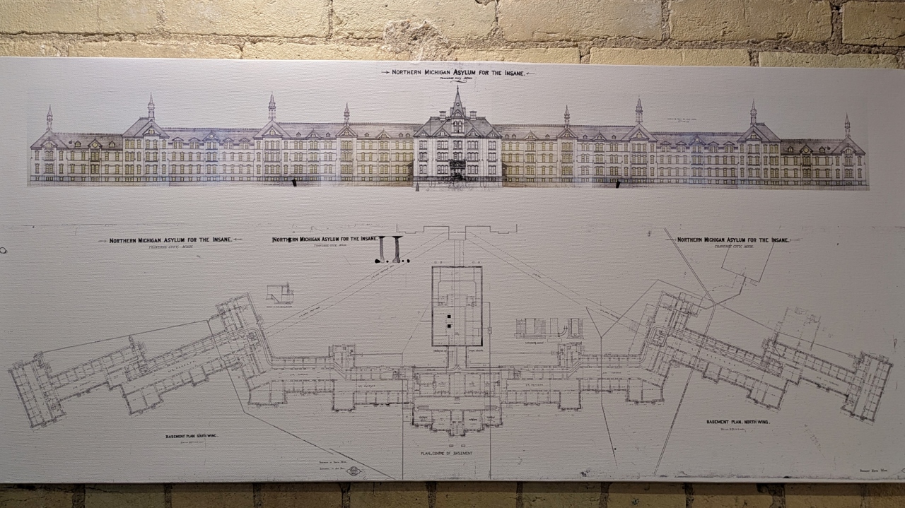 Plan and Elevation Drawings of Northern Michigan Asylum