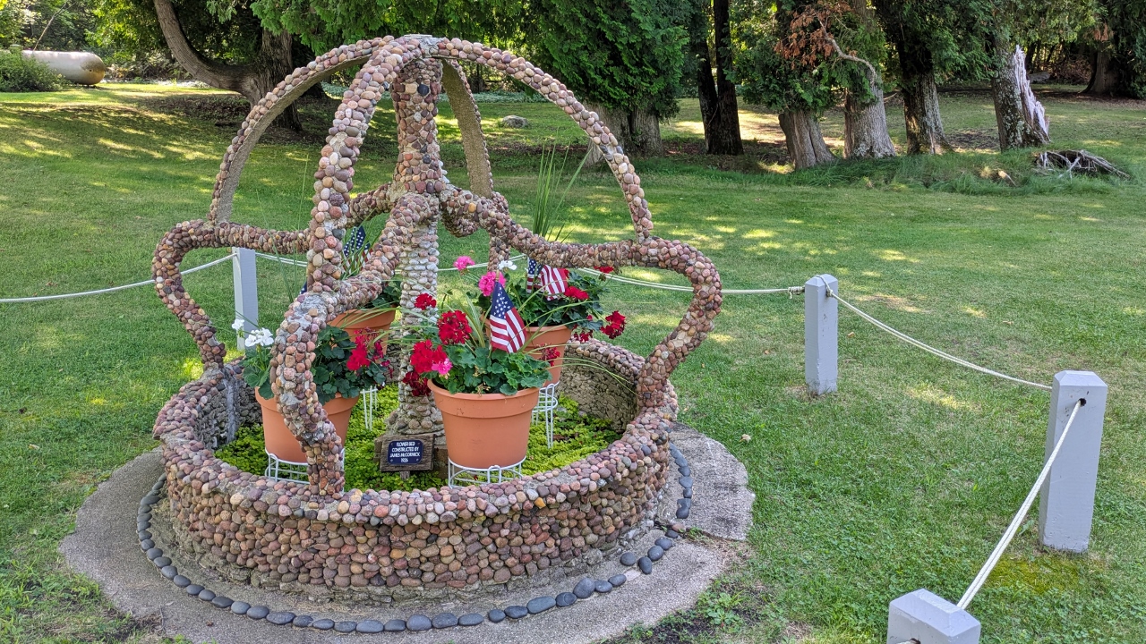 We Liked Pebble Covered Flower Container