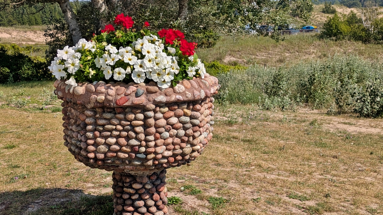 Another Pebble Covered Planter