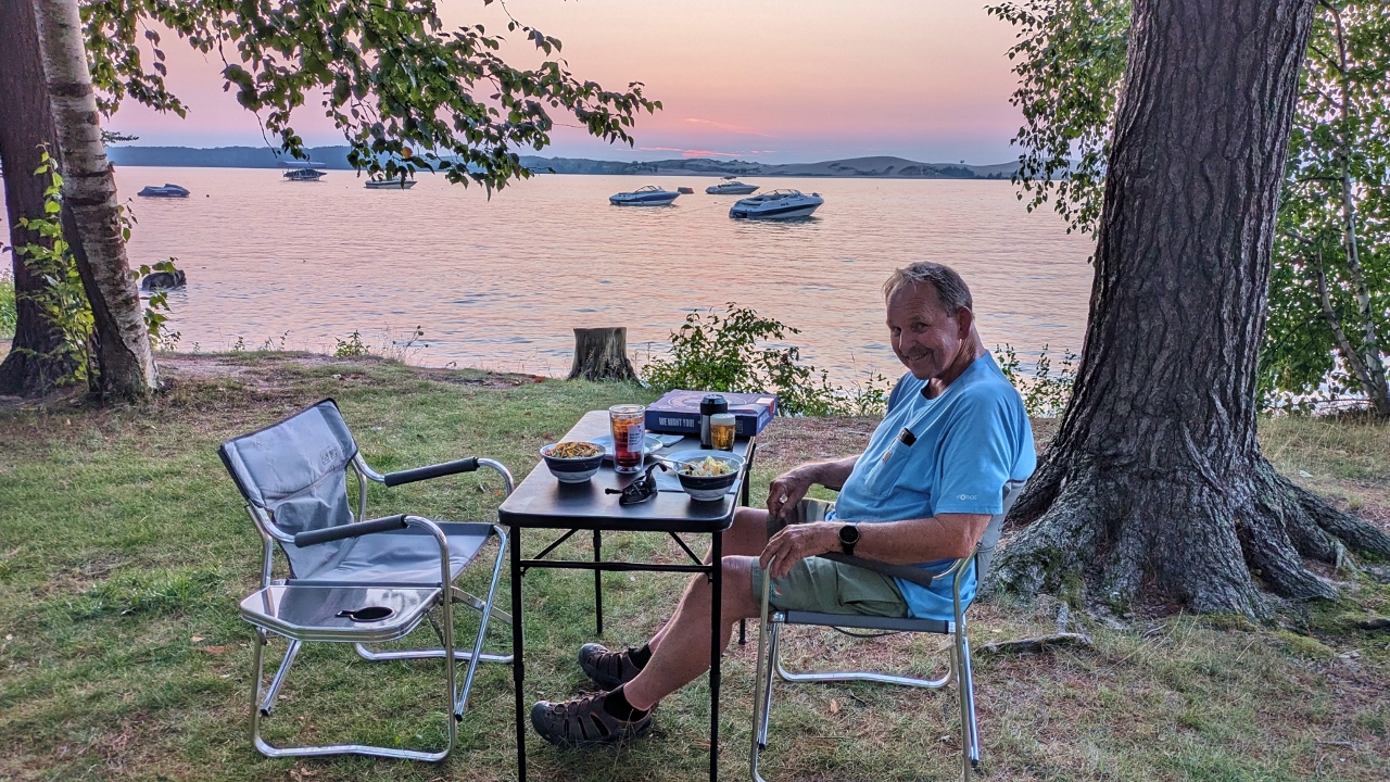 Lakeside Dining so We Could Watch Sunset