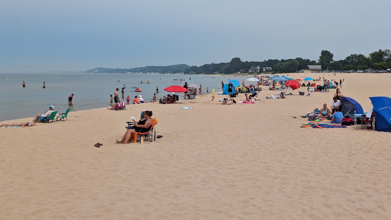 Pleasant Day on Ludington Beach