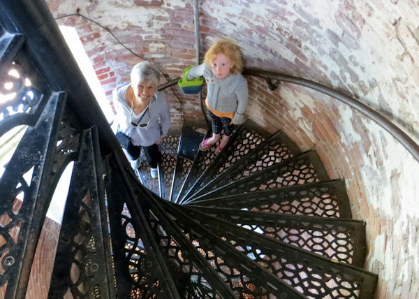 Descending Stairs in Marblehead Lighthouse