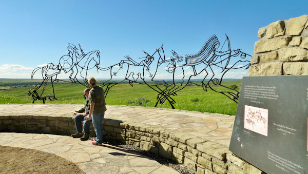 Portion of Little Bighorn Battlefield Monument Honoring Native Americans