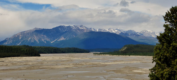Alaska Range Looms over Tanana River