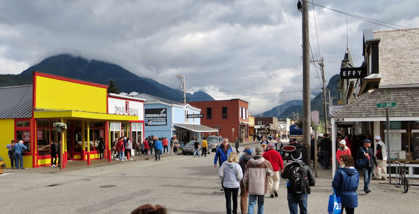 Skagway's Broadway is Crowded with Thousands of Cruise Ship Passengers