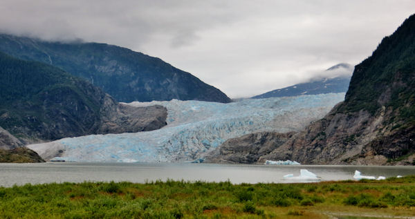 Mendenhall Glacier Shows Off a Blue Face
