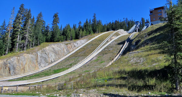 Normal and High Ski Jumps at Whistler Nordic Center