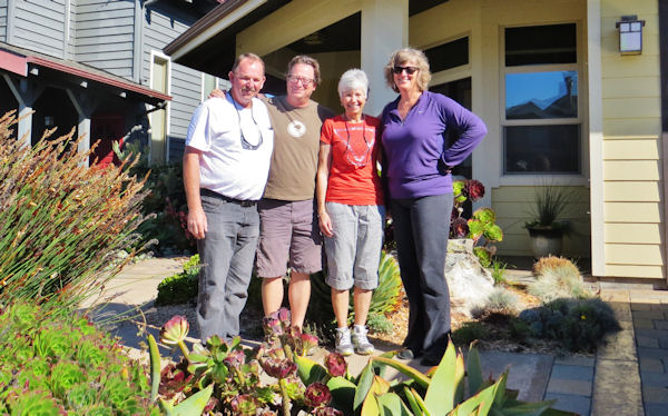 Hugs with Dave and Barb in Front of Their Lovely Home in Half Moon Bay
