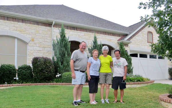 With Bev and Bob in Front of Their Home in Frisco