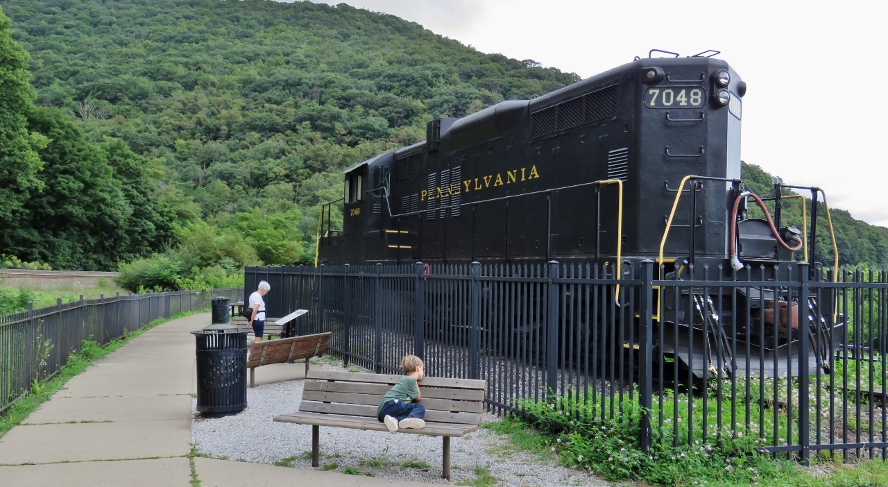 Pennsylvania Railroad 7048 Diesel Replaced Steam Engine that Originally was Here