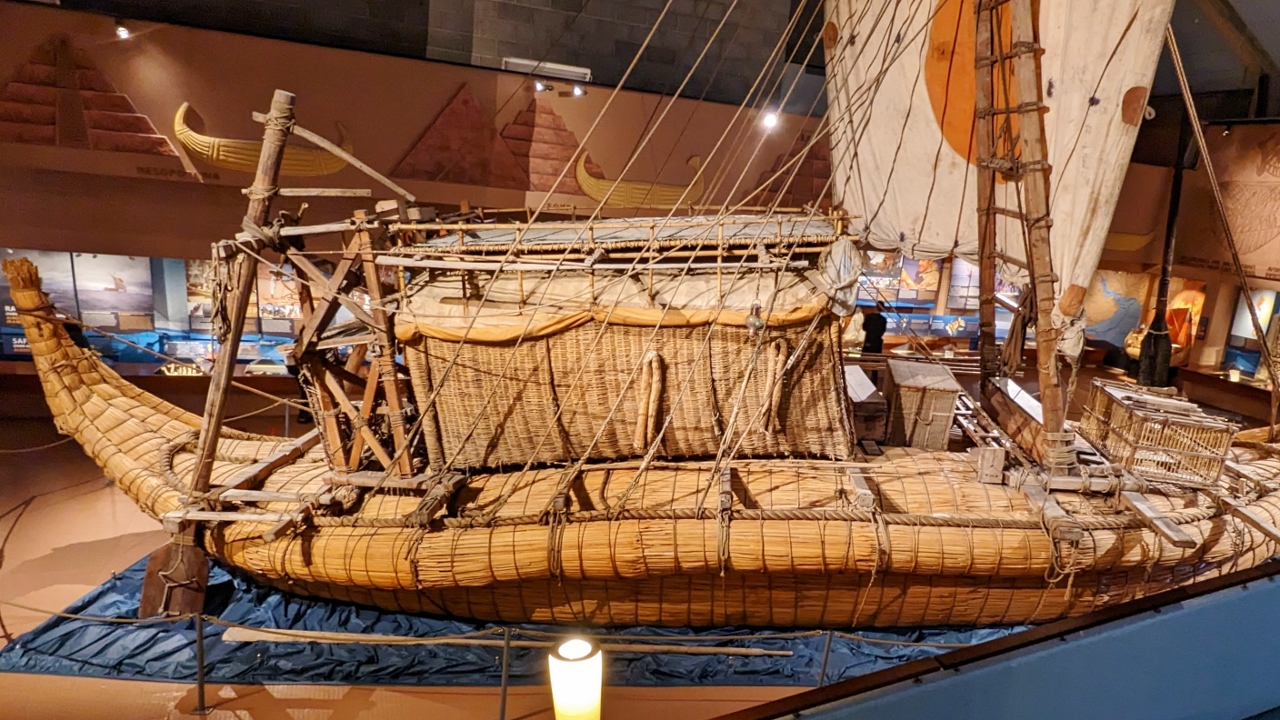 Ra II Papyrus Reed Boat from 1970 Expedition Africa to Barbados