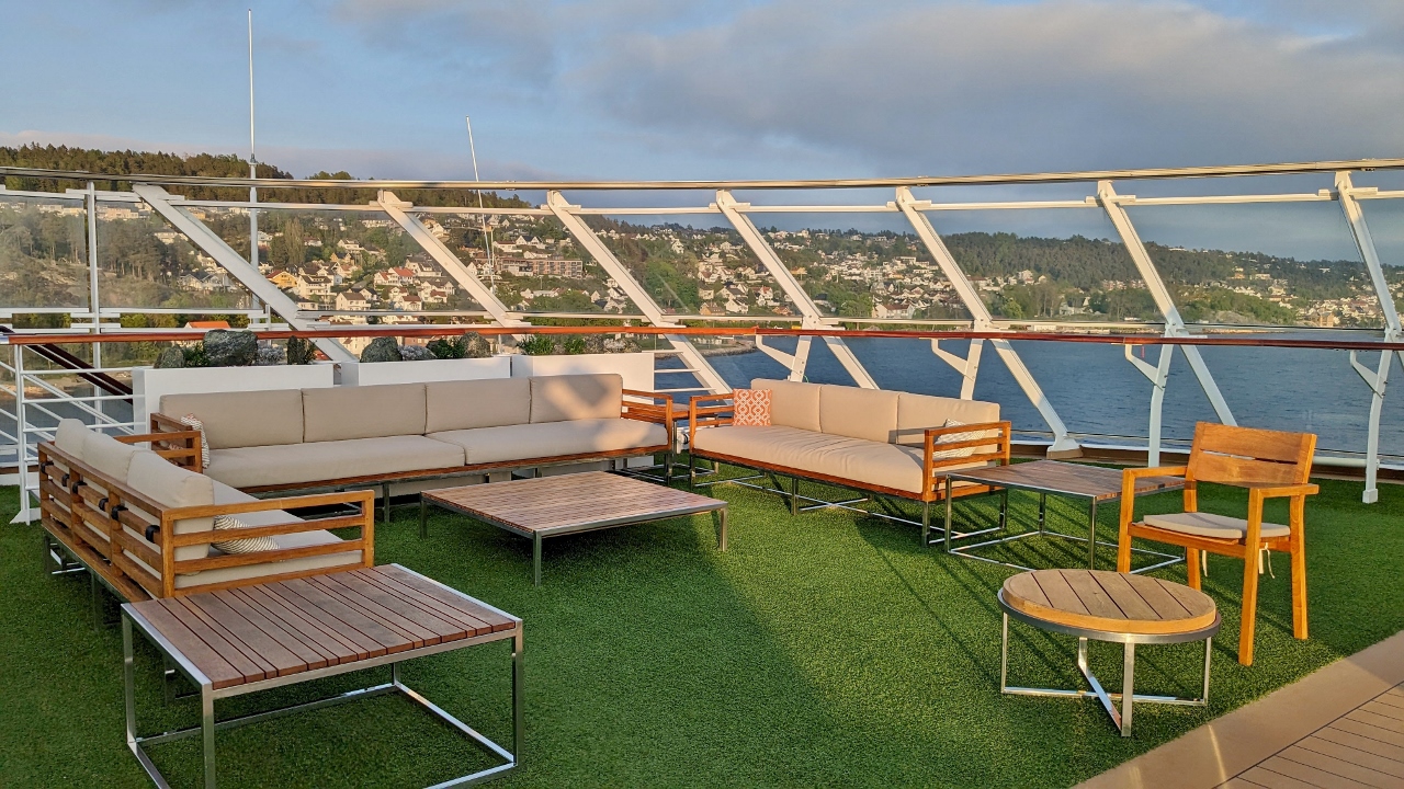 Lounge Area of Sports Deck on Deck 9