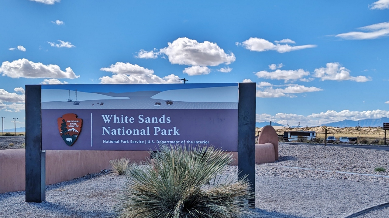Entering White Sands NP
