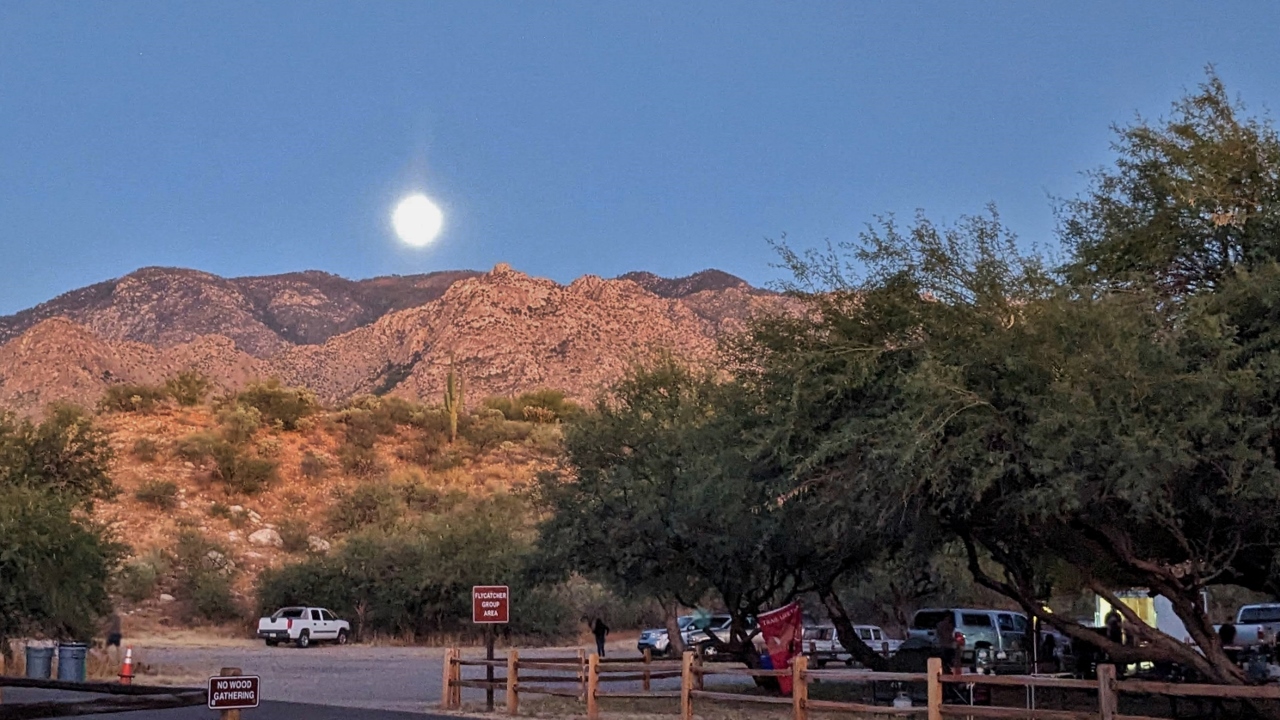 Moonrise Over Rally Campground